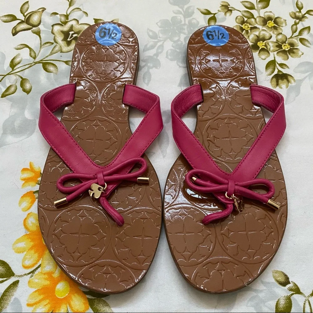 Kate Spade Size 6.5 Pink Thong Sandals